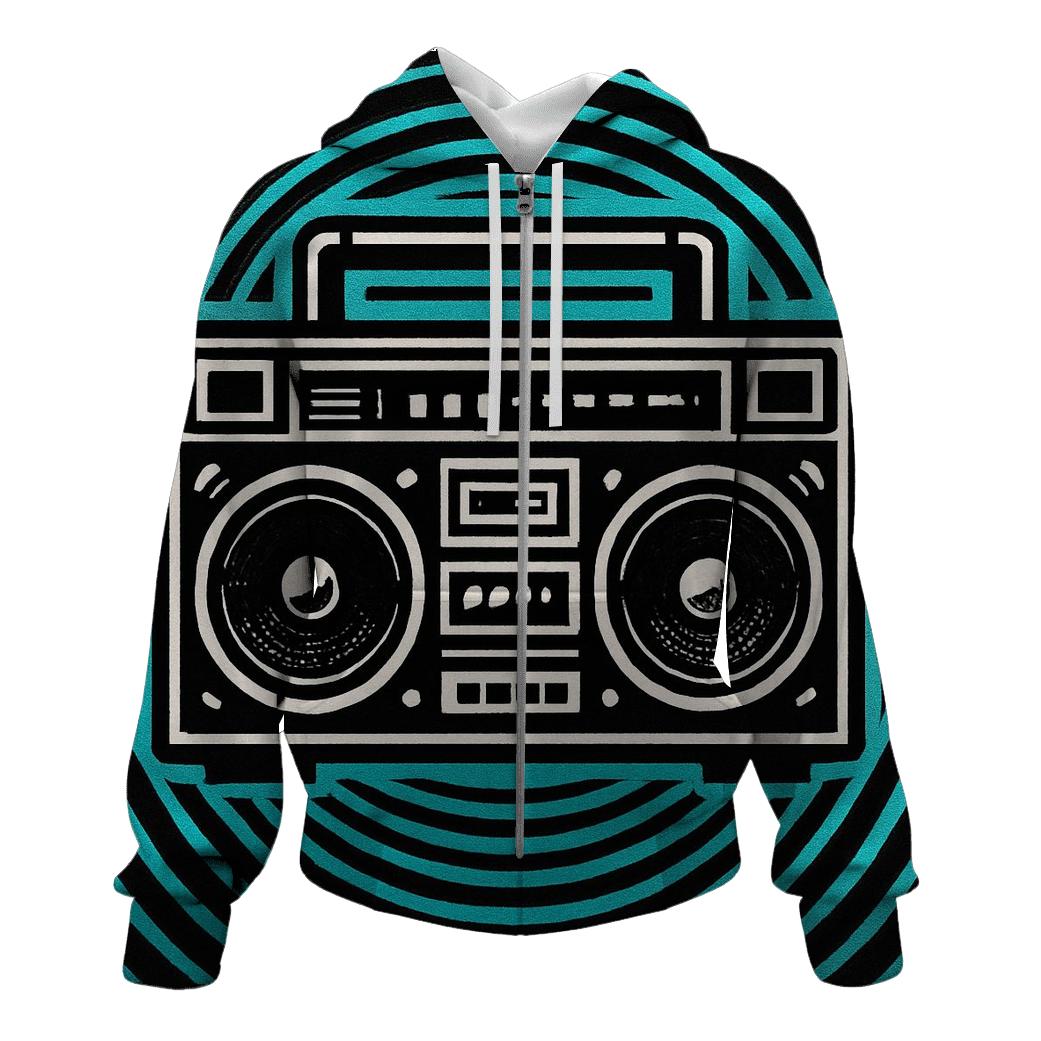 Boombox Echo Outline embroidered hoodies
