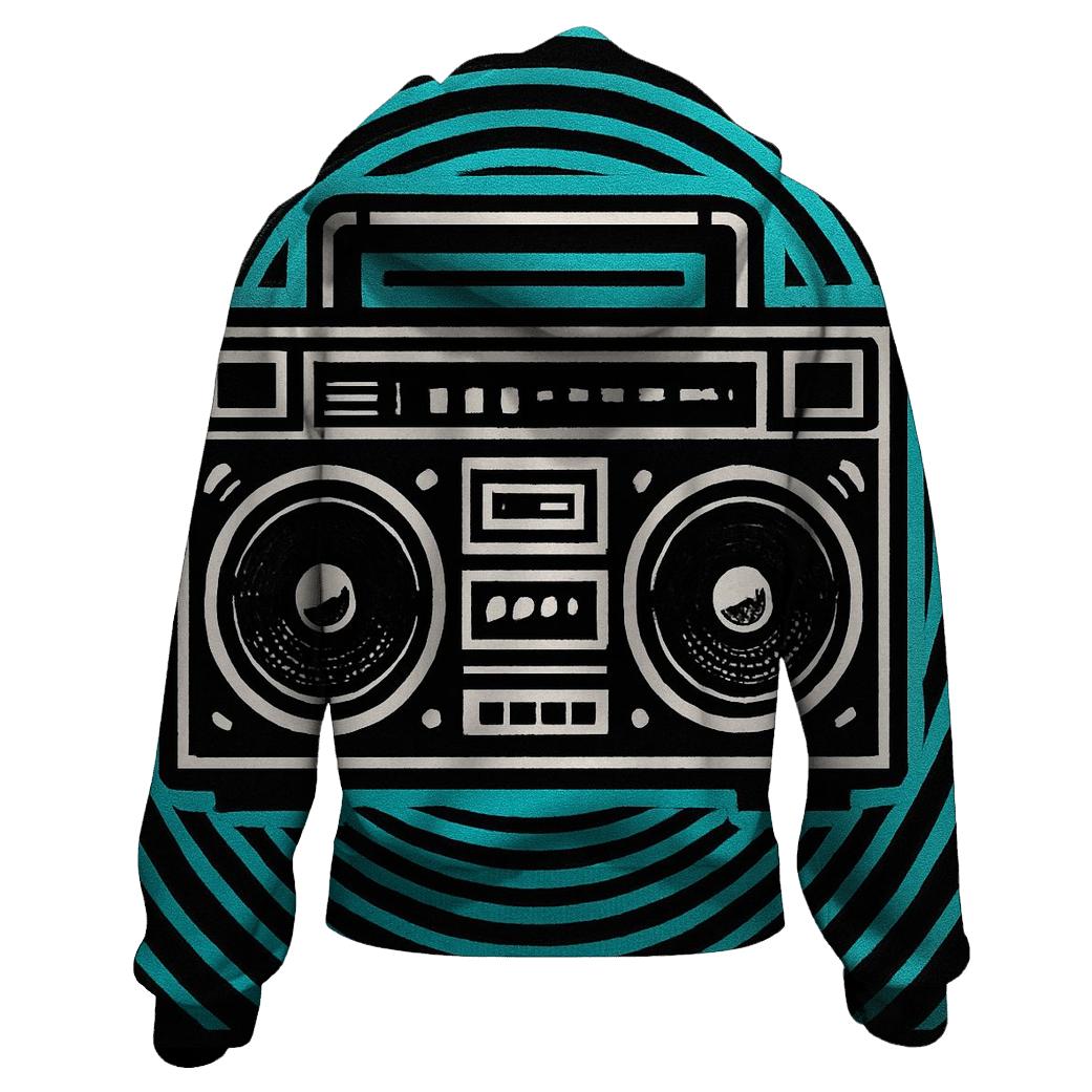 Boombox Echo Outline embroidered hoodies
