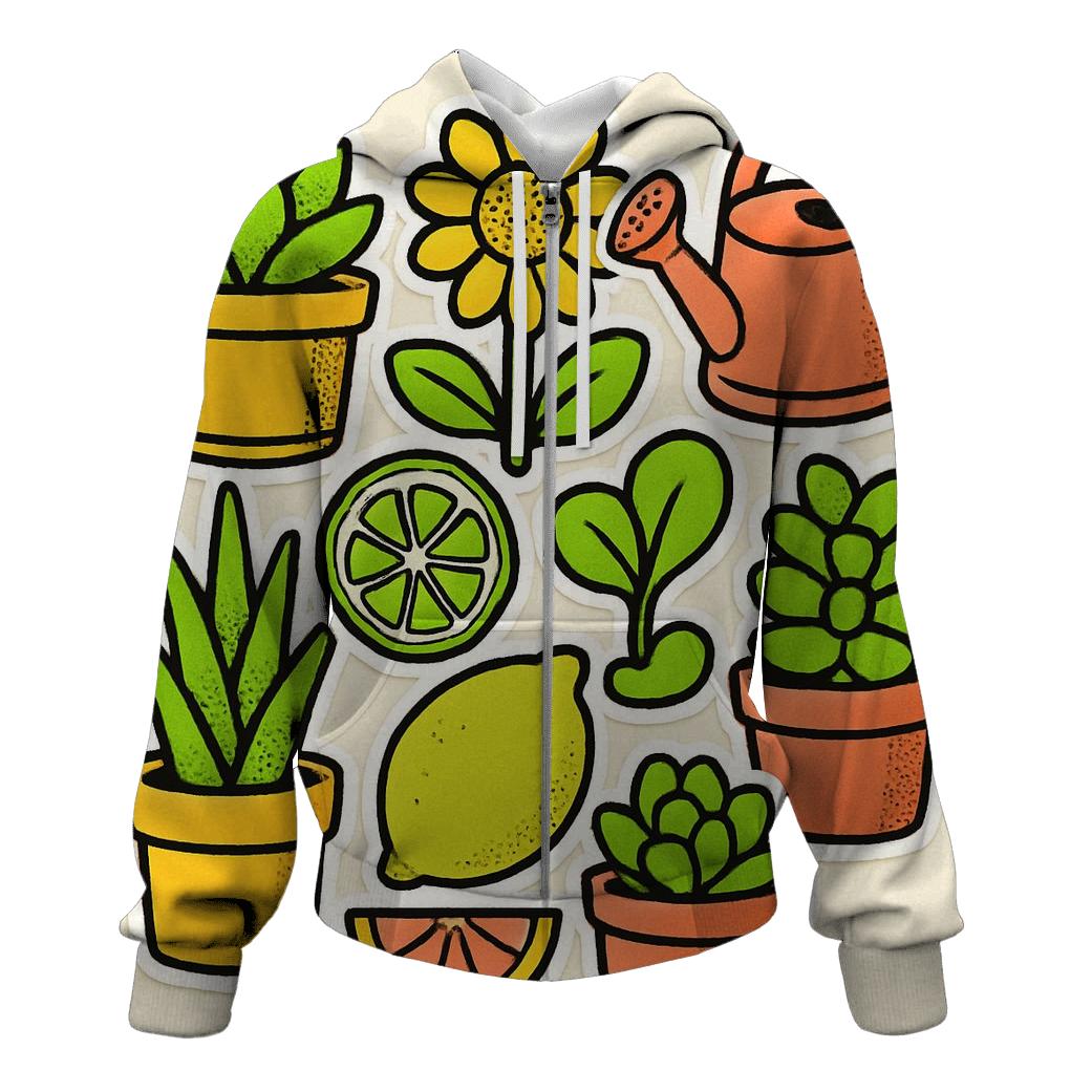 Pop Botanical Sticker Sheet pullover hoodies