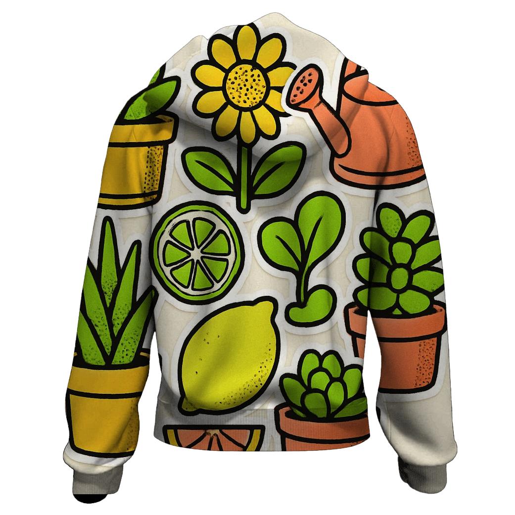 Pop Botanical Sticker Sheet pullover hoodies