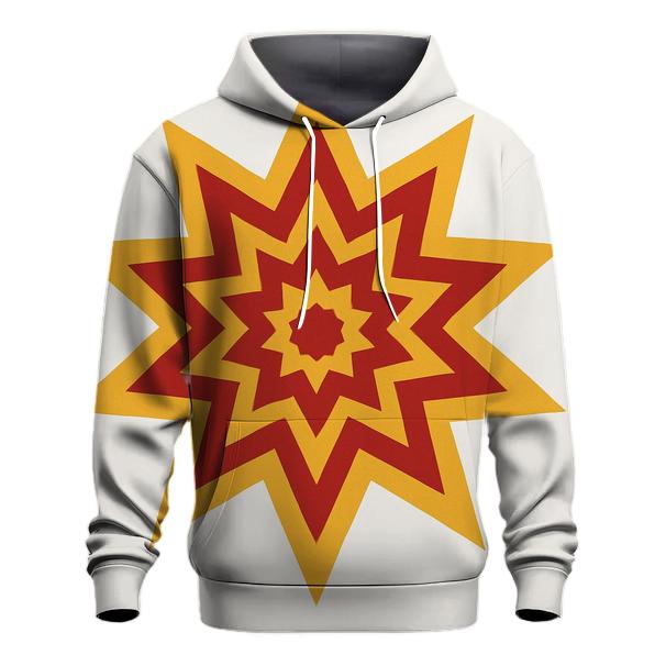 Crimson Gold Starburst Radiance heavyweight hoodies