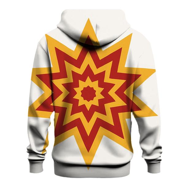 Crimson Gold Starburst Radiance heavyweight hoodies