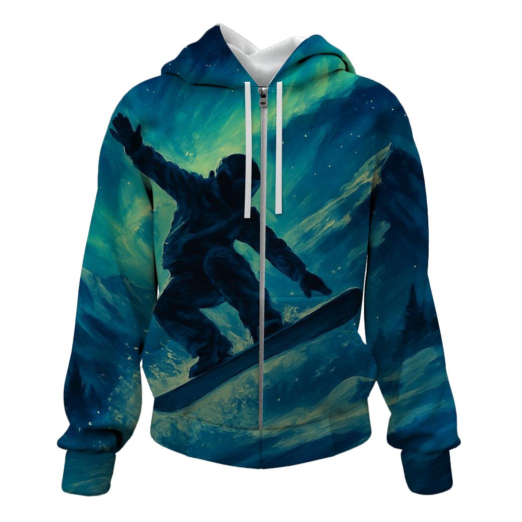 Snowboard Freestyle Aurora printed hoodies