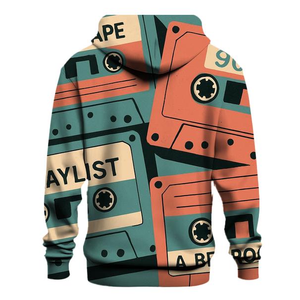 Cassette Tape Collage embroidered hoodies