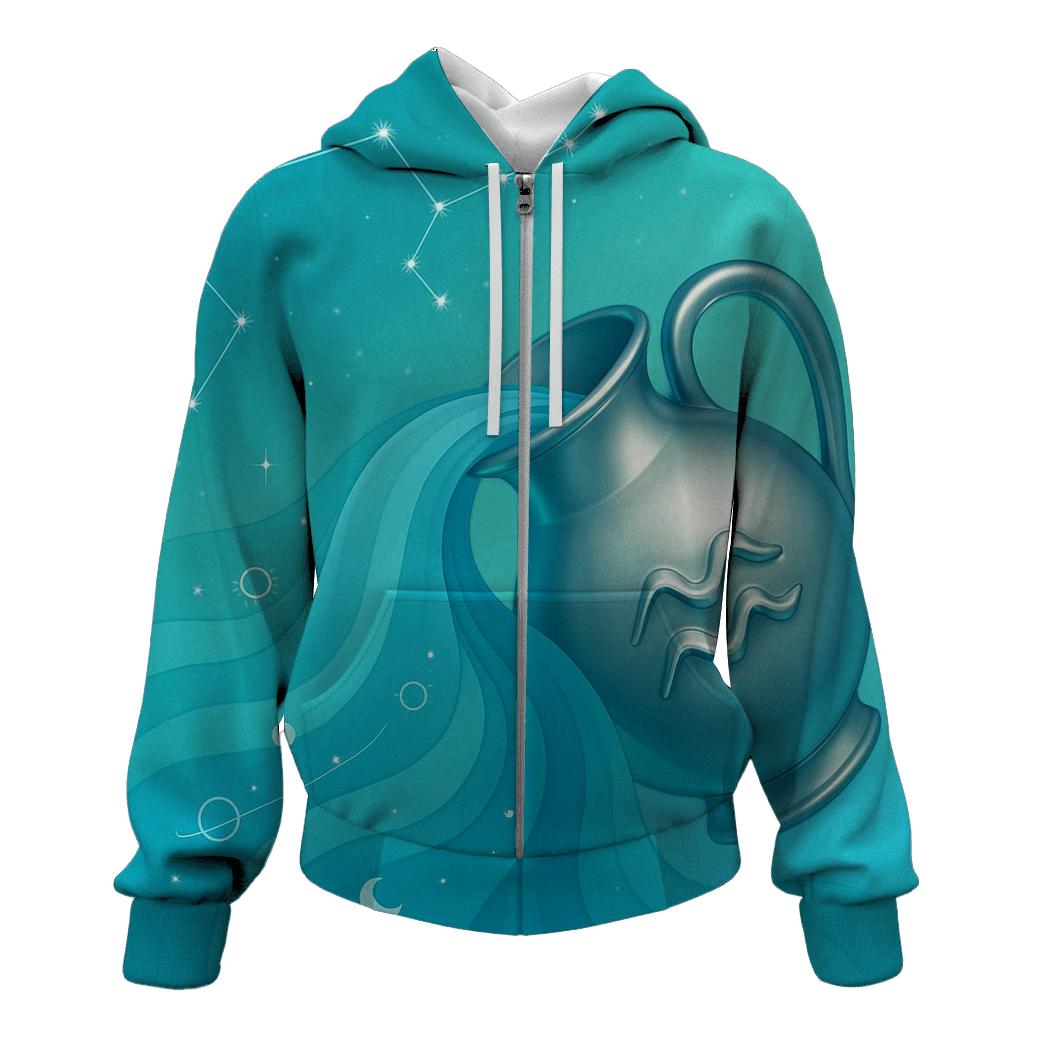 Aquarius Water Bearer Orbital Waves hoodie trends