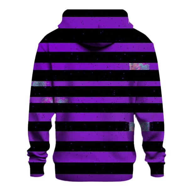VHS Static Stripes printed hoodies