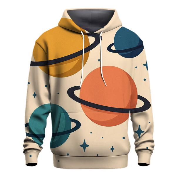 Groovy Planet Waves printed hoodies