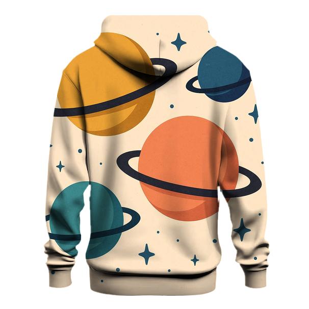 Groovy Planet Waves printed hoodies