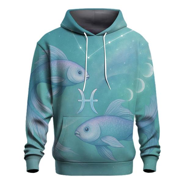 Ethereal Pisces Dual Dream Scene pullover hoodies