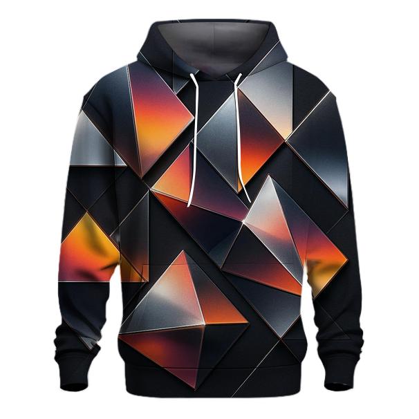 Chrome Mirage Triangles zip-up hoodies