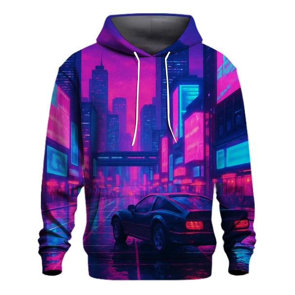 Neon Retro Metropolis custom hoodies