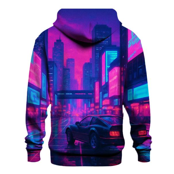 Neon Retro Metropolis custom hoodies