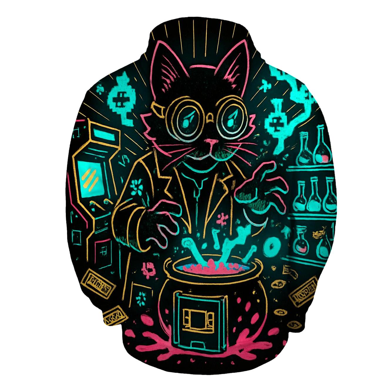 Arcade Alchemist Cat premium hoodies