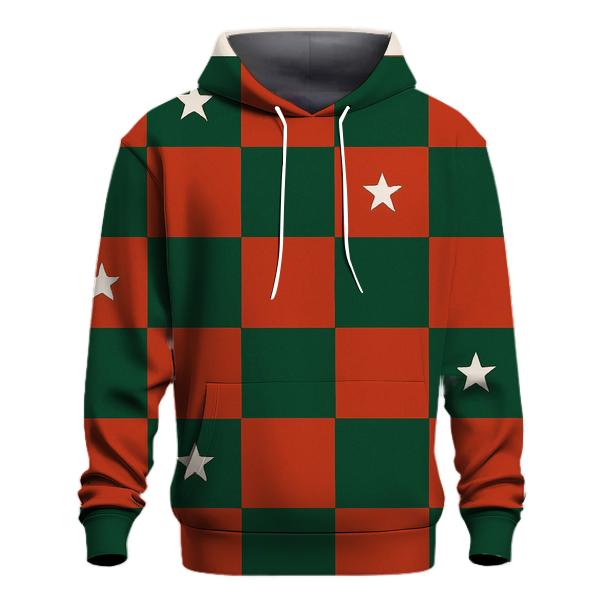 Checkerboard Star Play pullover hoodies