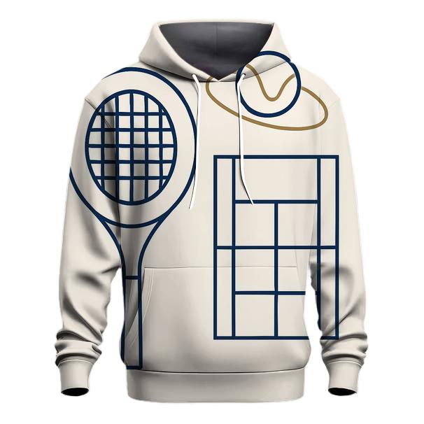 Minimal Tennis Geometry pullover hoodies