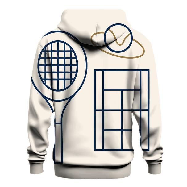Minimal Tennis Geometry pullover hoodies