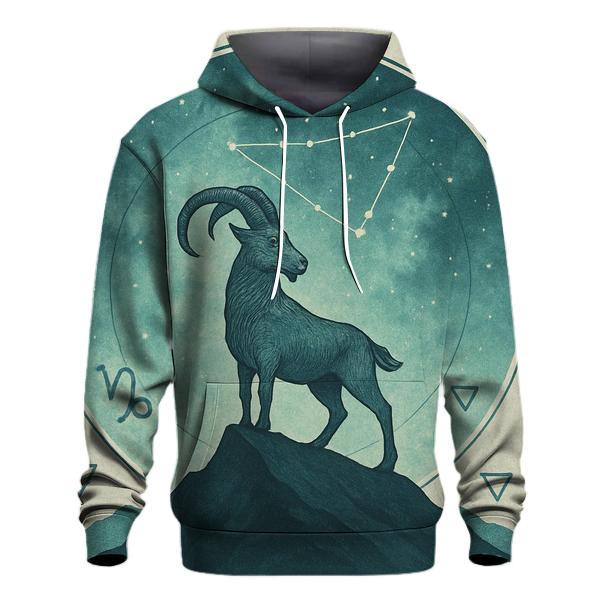 Capricorn Mountain Goat Nebula Chart premium hoodies