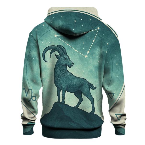 Capricorn Mountain Goat Nebula Chart premium hoodies