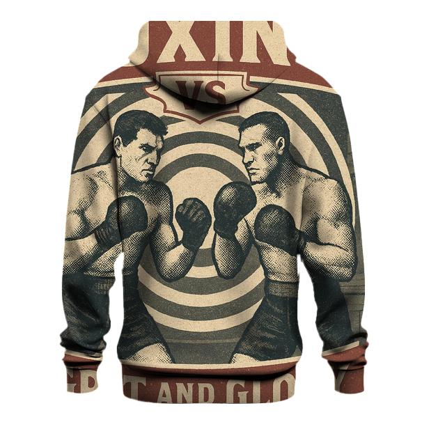 Retro Boxing Poster zip-up hoodies