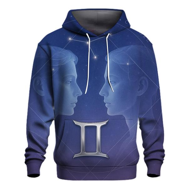 Gemini Twin Nebula Portraits premium hoodies