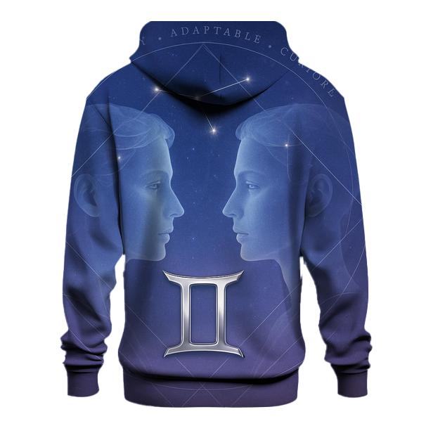 Gemini Twin Nebula Portraits premium hoodies
