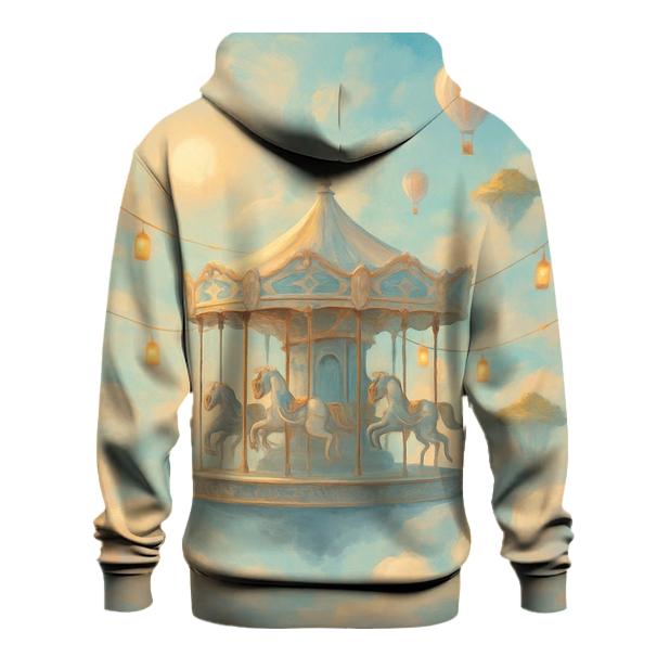 Surreal Carousel Of Clouds zip-up hoodies