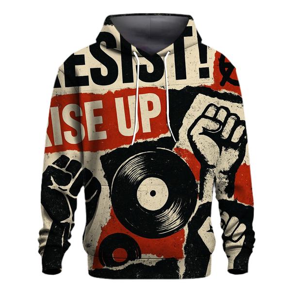 Grunge Typographic Anthem custom hoodies