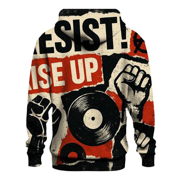 Grunge Typographic Anthem custom hoodies