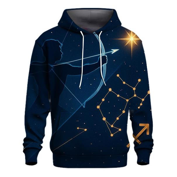Sagittarius Archer Starfield Diagram premium hoodies