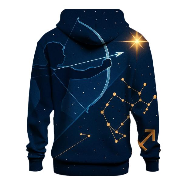 Sagittarius Archer Starfield Diagram premium hoodies