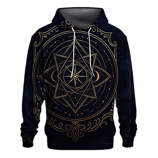 Celestial Geometry Crest lightweight hoodies