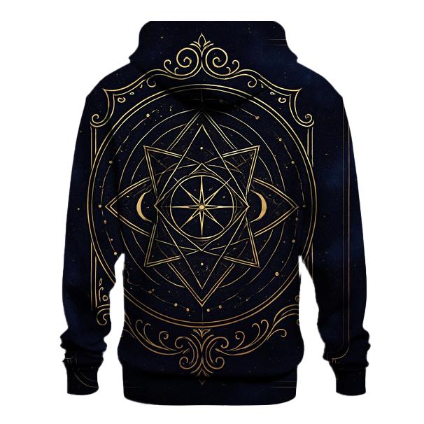 Celestial Geometry Crest lightweight hoodies