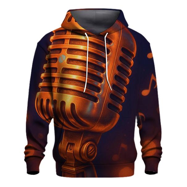 Microphone Glow Portrait designer hoodies