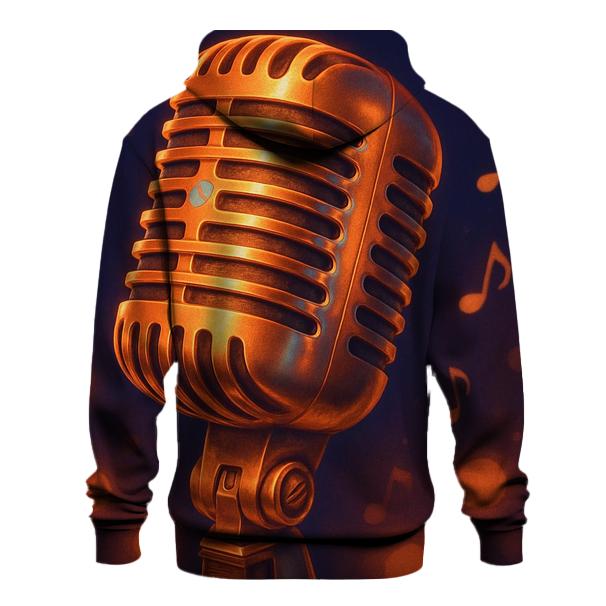 Microphone Glow Portrait designer hoodies