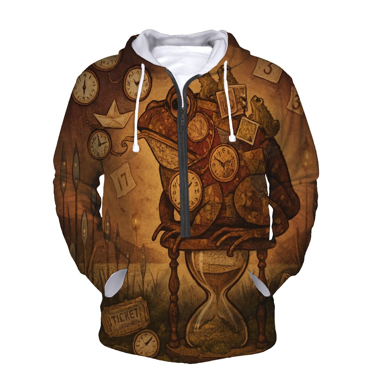 Patchwork Time Toad designer hoodies