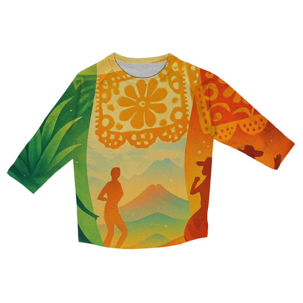 Fiesta Woven Sky printed three quarter sleeve shirts