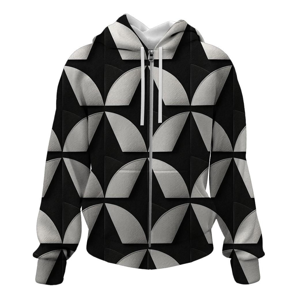 Filter Grid Geometry printed hoodies