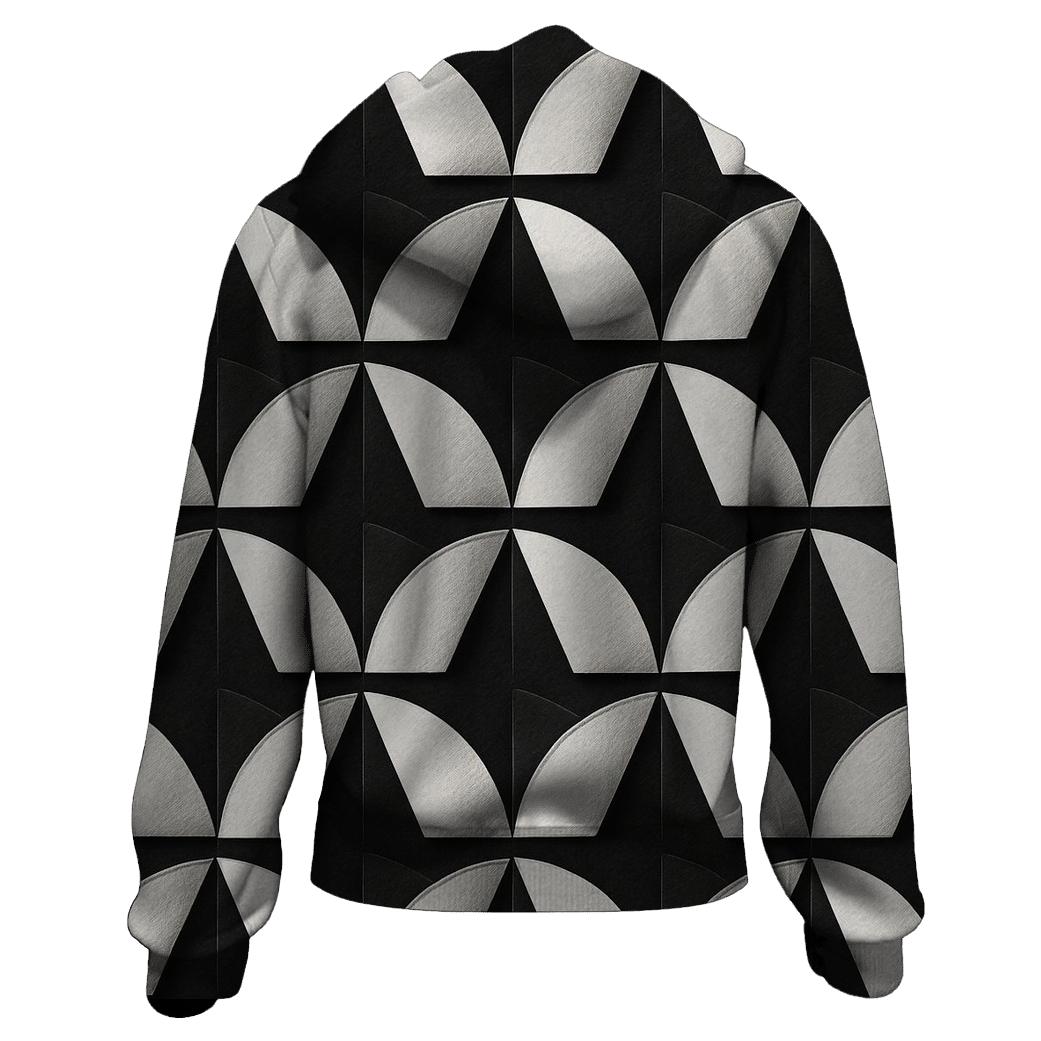Filter Grid Geometry printed hoodies