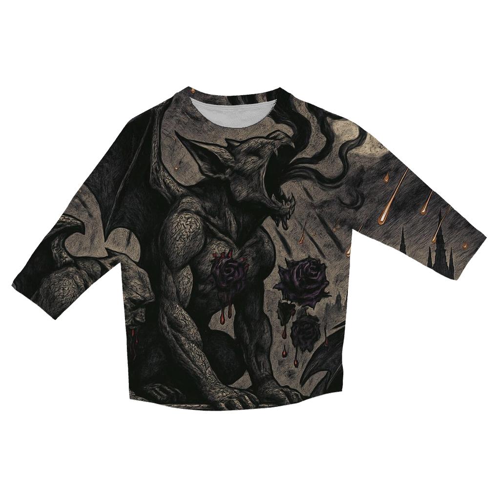 Nocturne Of The Bleeding Gargoyles casual three quarter sleeve shirts