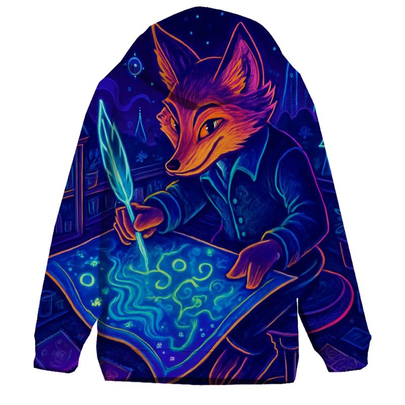 Neon Fox Cartographer designer hoodies