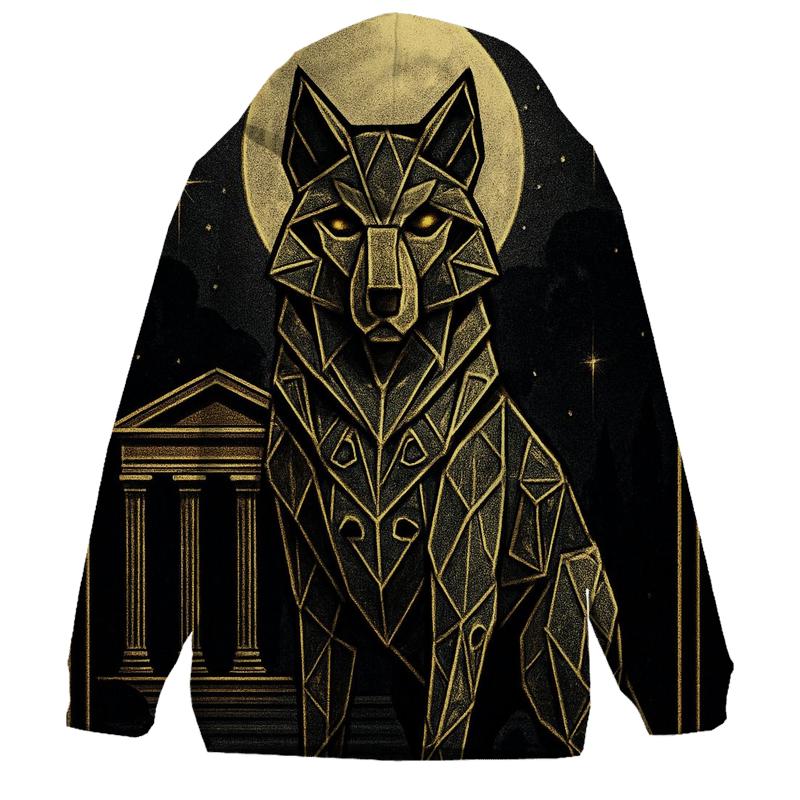 Geometric Lunar Guardian pullover hoodies