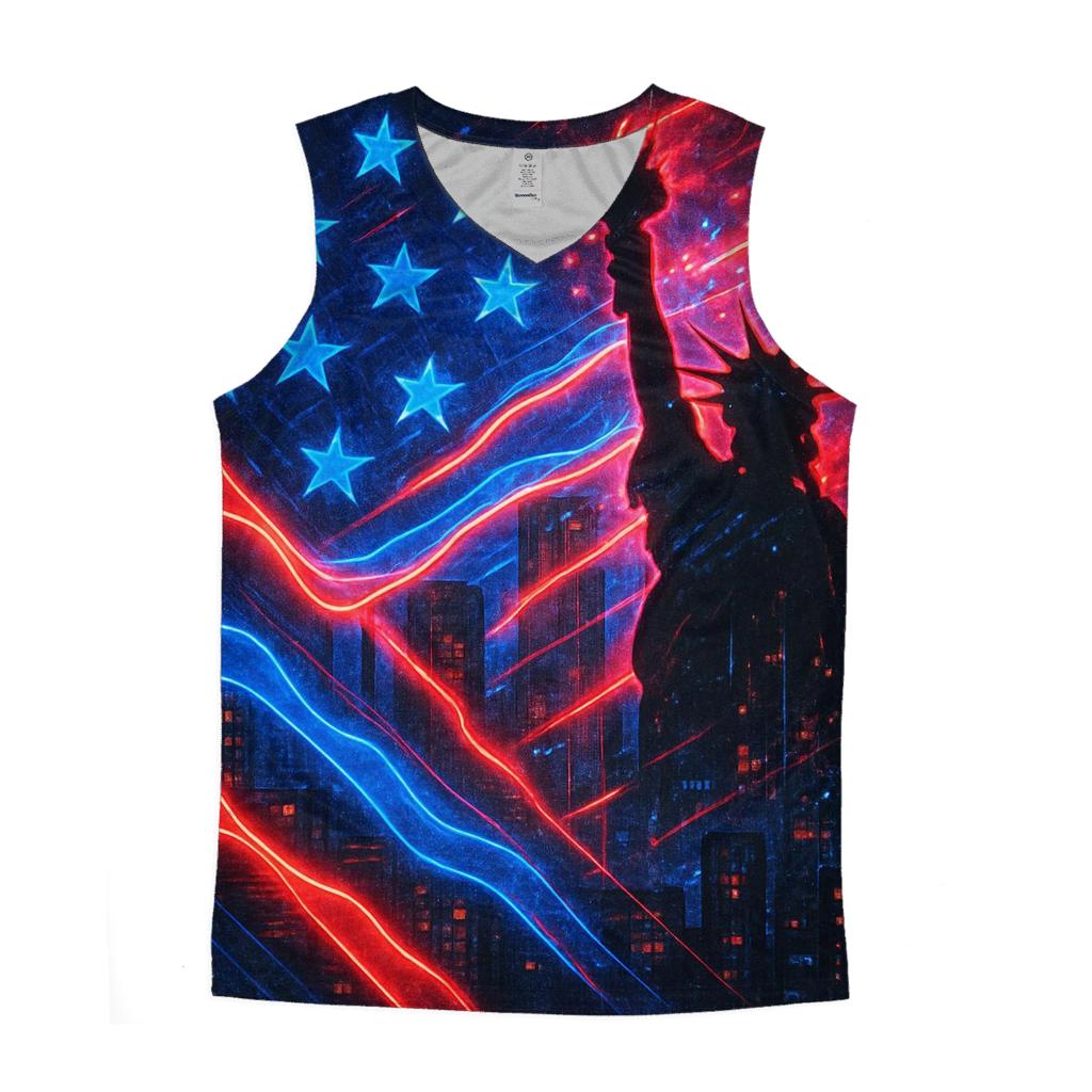 Liberty Neon Mosaic stylish racerback tanks