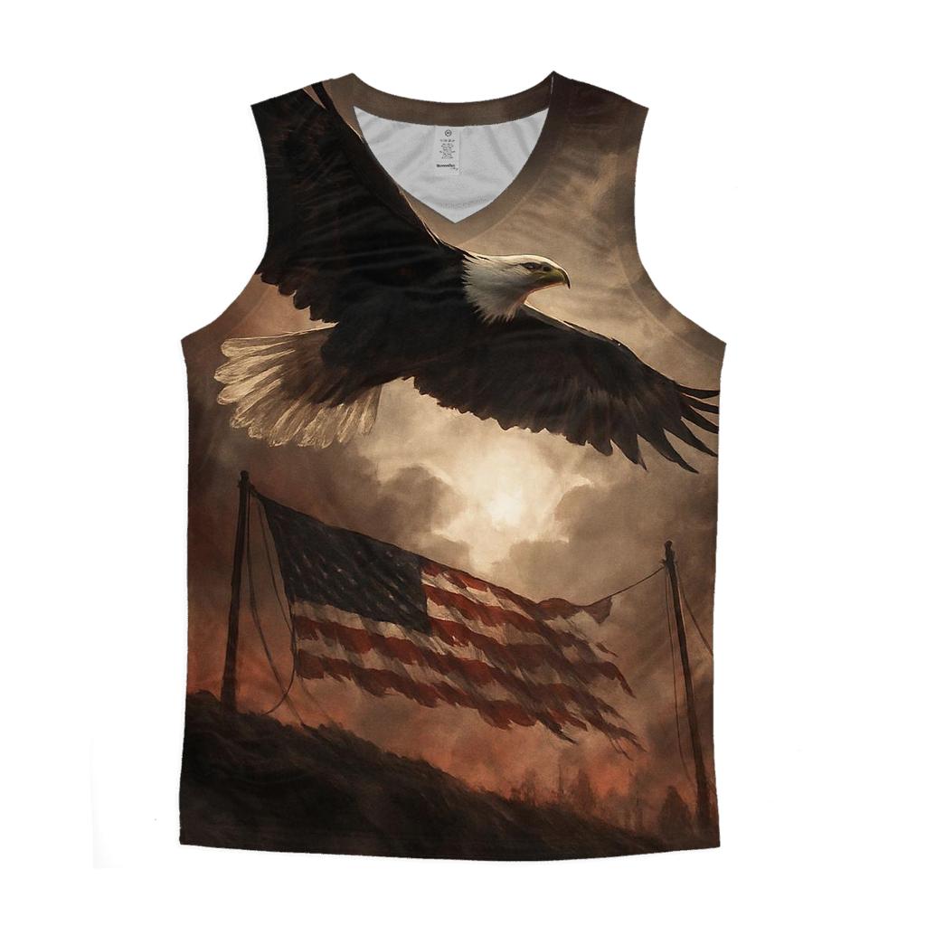 Eagle Over Valor Ridge cotton sleeveless tops