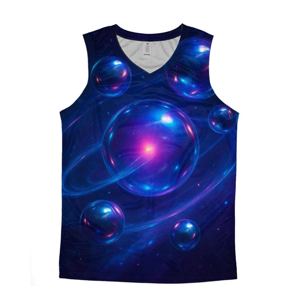 Neon Drift Orbit graphic print tank tops