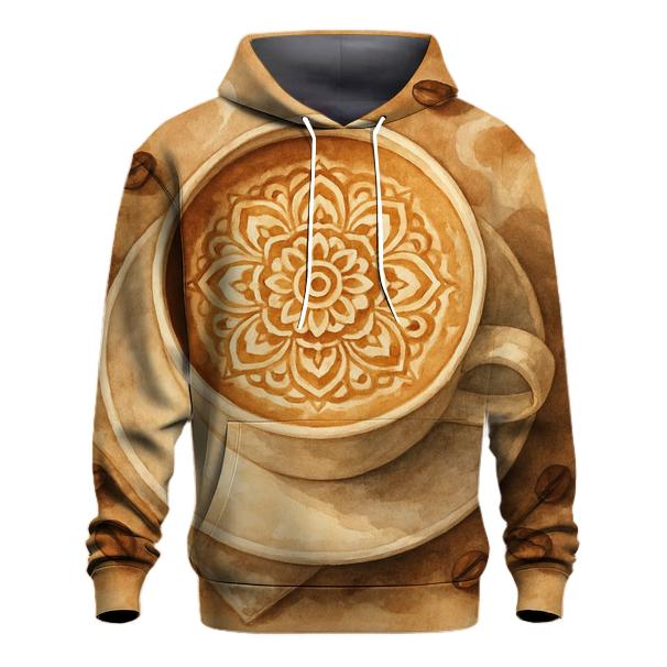 Latte Swirl Mandala zip-up hoodies
