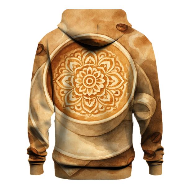 Latte Swirl Mandala zip-up hoodies