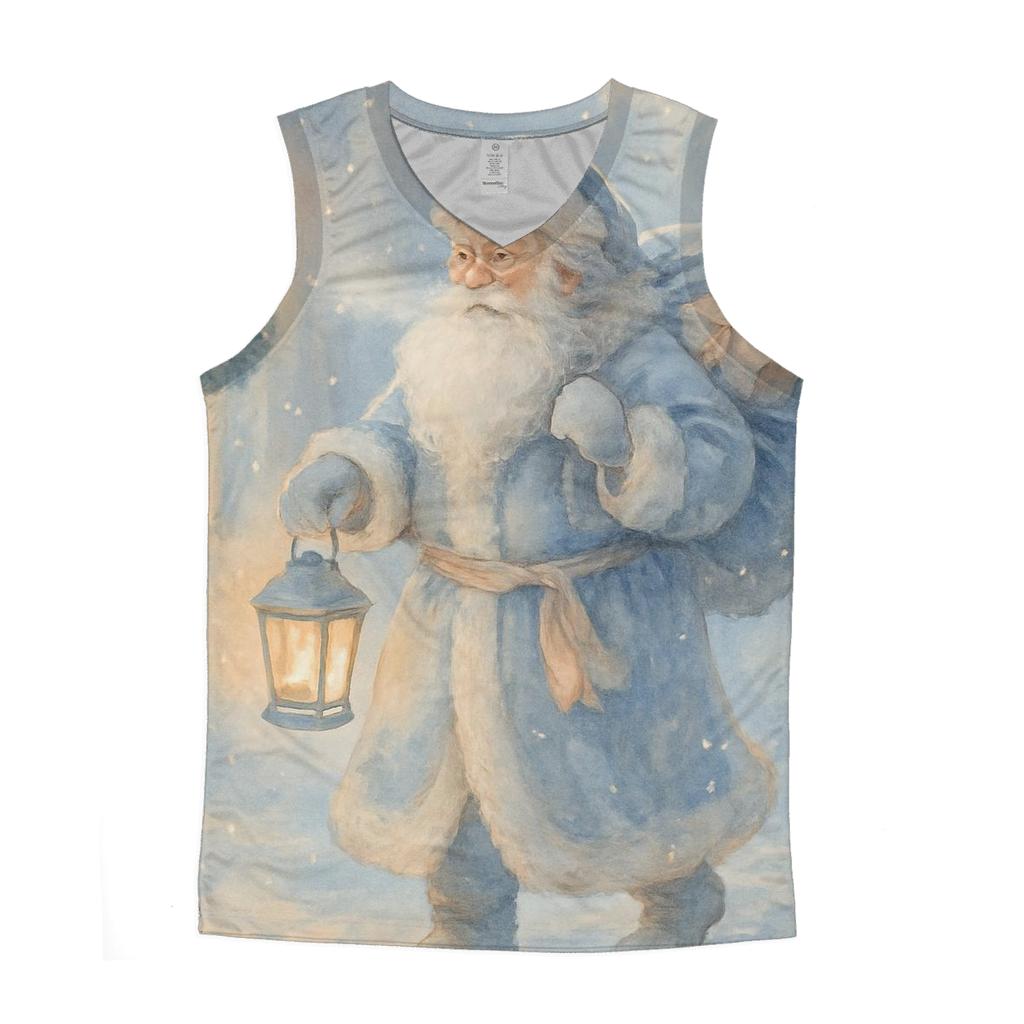 Frosted Lantern Stroll graphic print tank tops