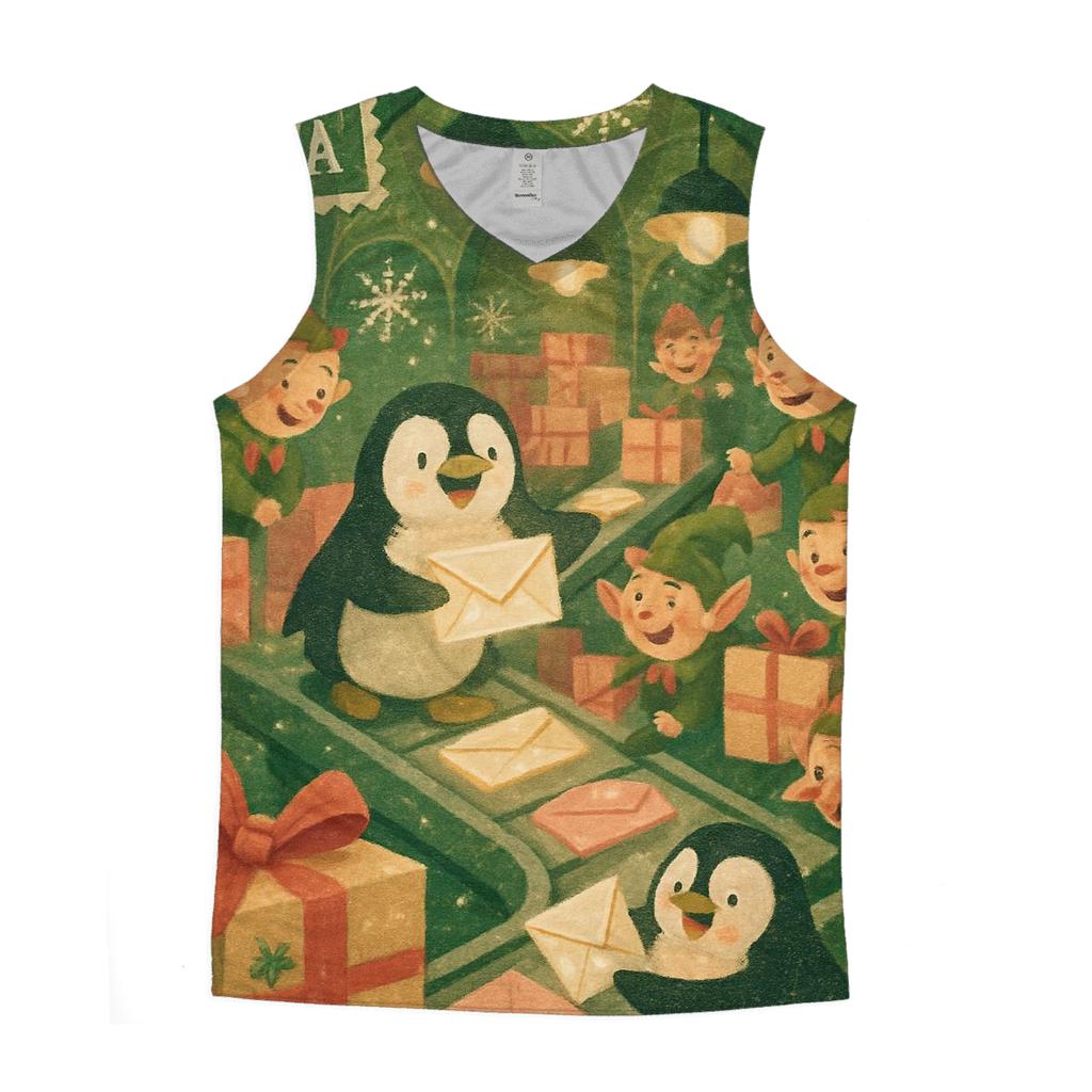 North Pole Post Office Rush sports performance tank tops