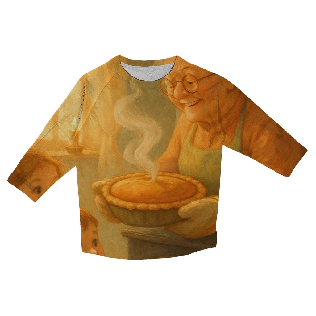 Kitchen Steam And Pie printed three quarter sleeve shirts
