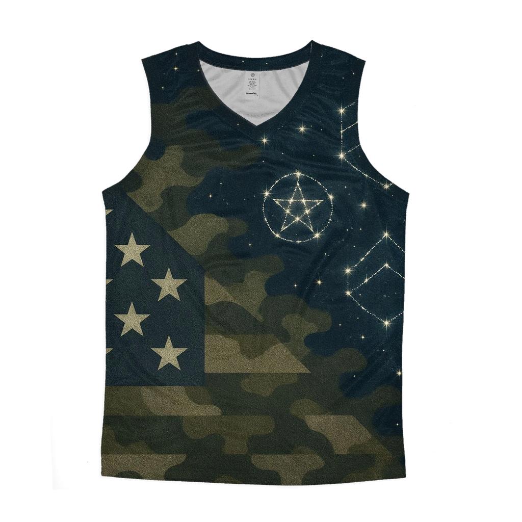 Camouflage Constellation sports performance tank tops